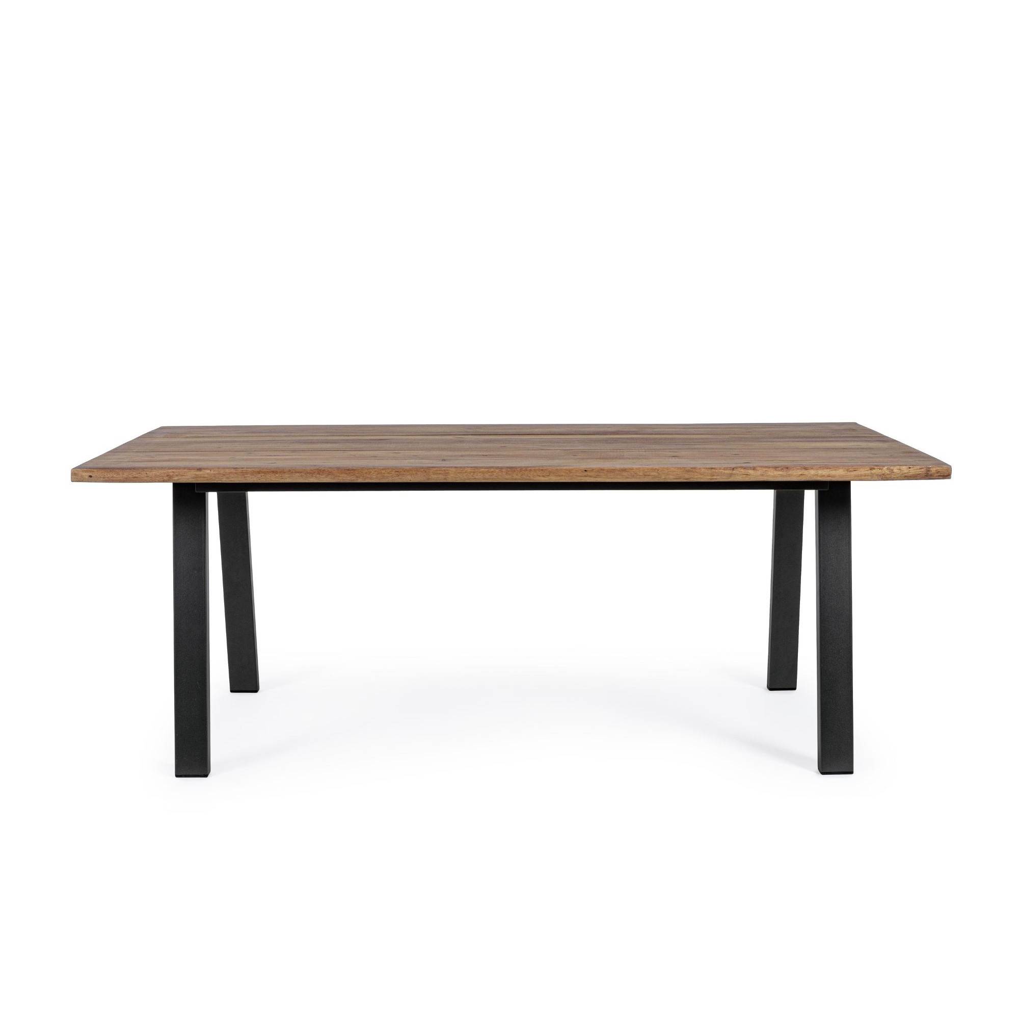 Autre - Table de jardin rectangulaire en bois et métal L200 8 personnes - OLERON - Imagen 1