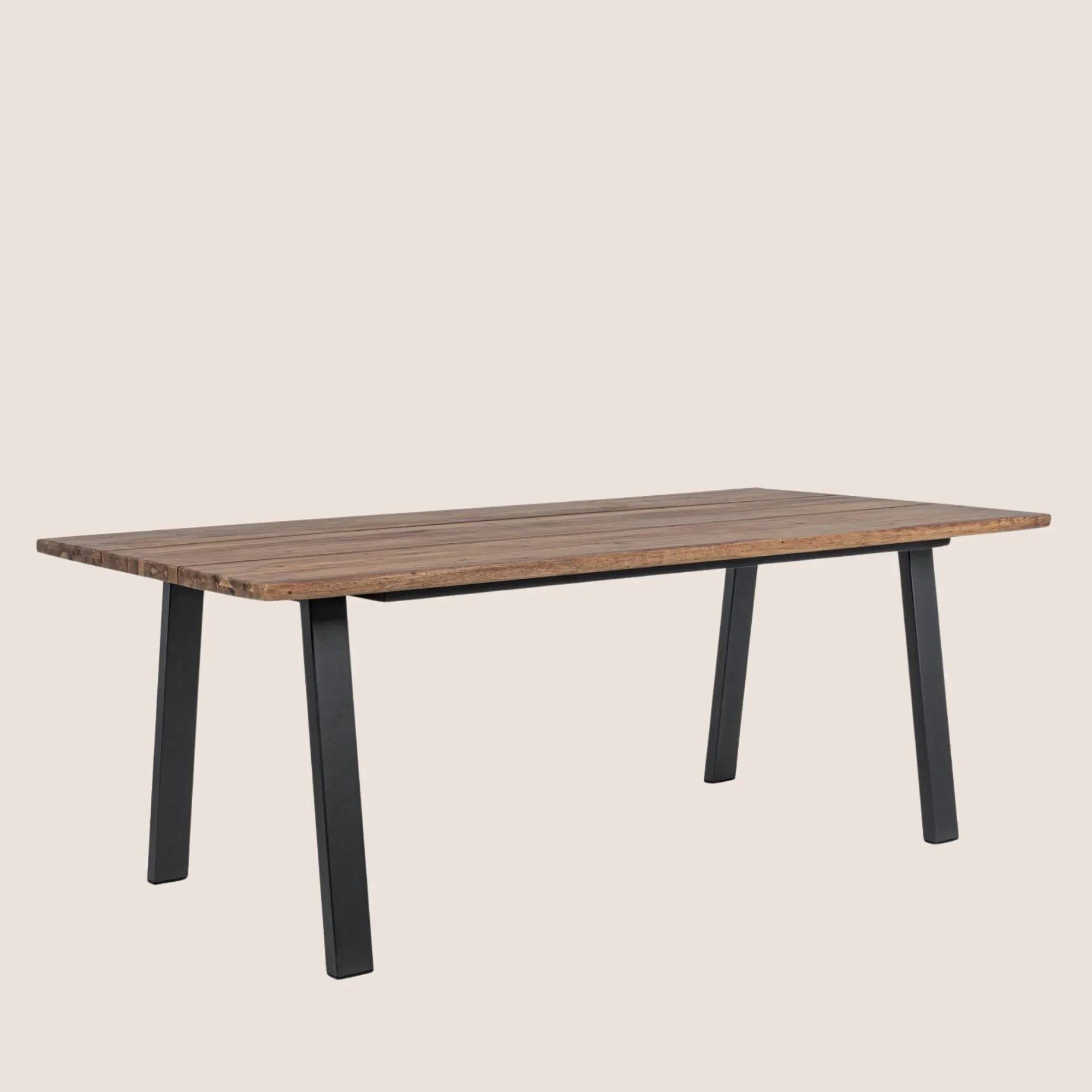 Autre - Table de jardin rectangulaire en bois et métal L200 8 personnes - OLERON - Imagen 2