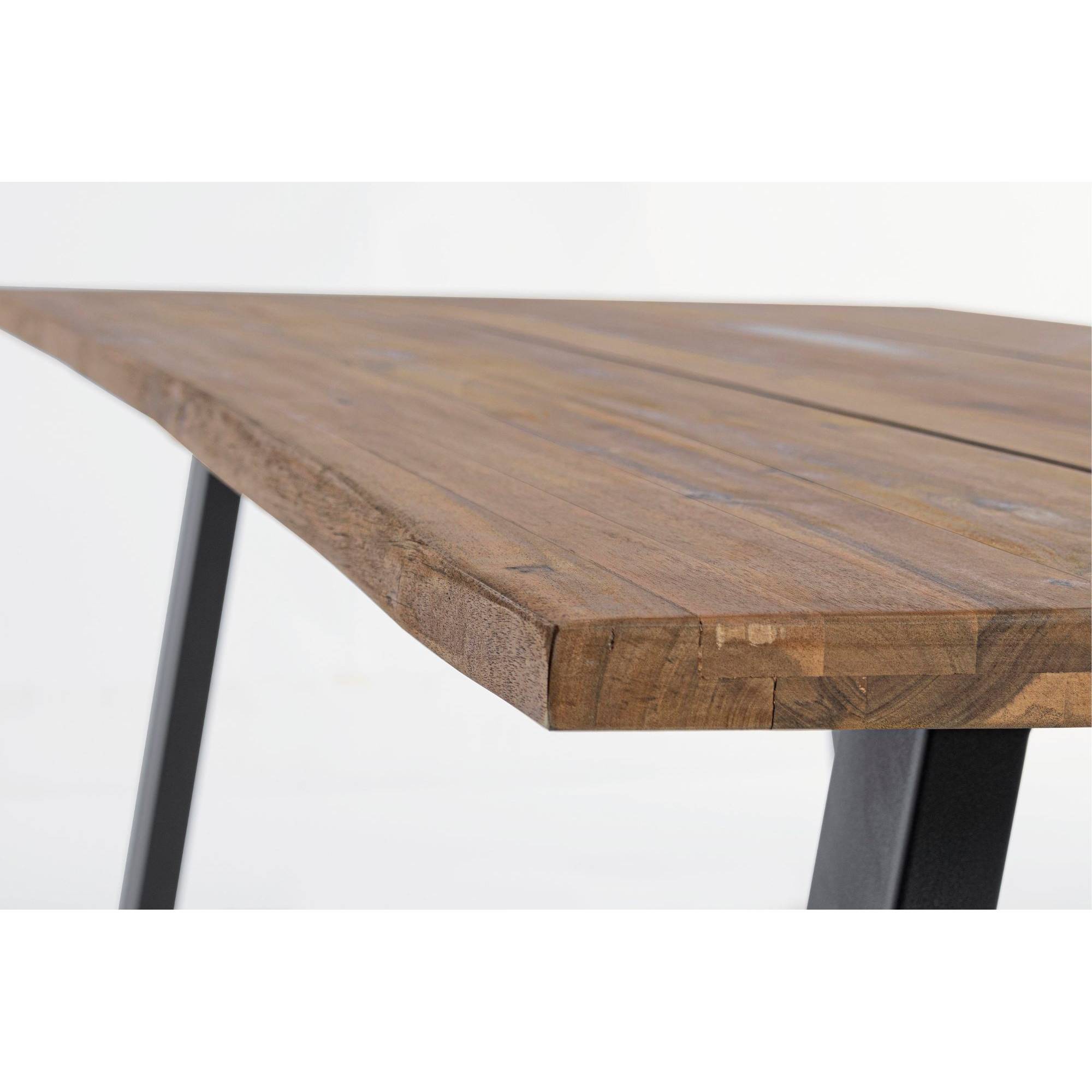Autre - Table de jardin rectangulaire en bois et métal L200 8 personnes - OLERON - Imagen 5