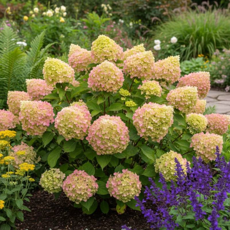 Hortensia paniculata Romantic Ace® 'Renvagor', Hydrangea paniculata à fleurs Rose - feuillage Caduc - Pot de 1,5L - 10/20 cm-  hauteur à maturité De 1 - Imagen 9