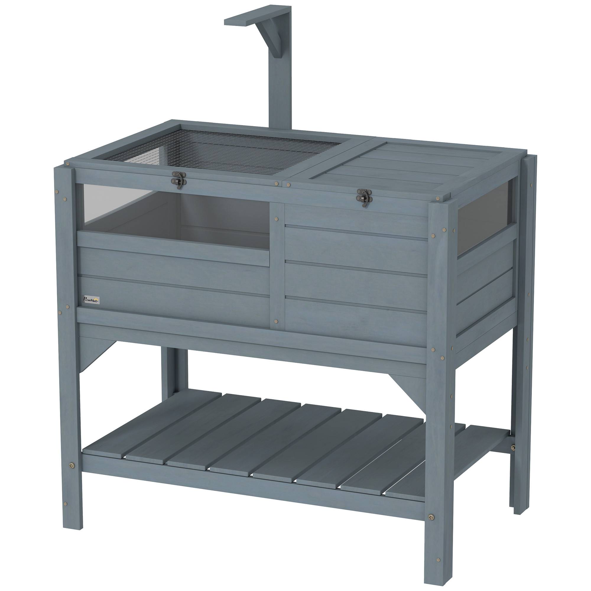 Enclos pour tortues sur pieds bois de sapin naturel 84 x 51 x 103 cm - PANGIVO - Image 2