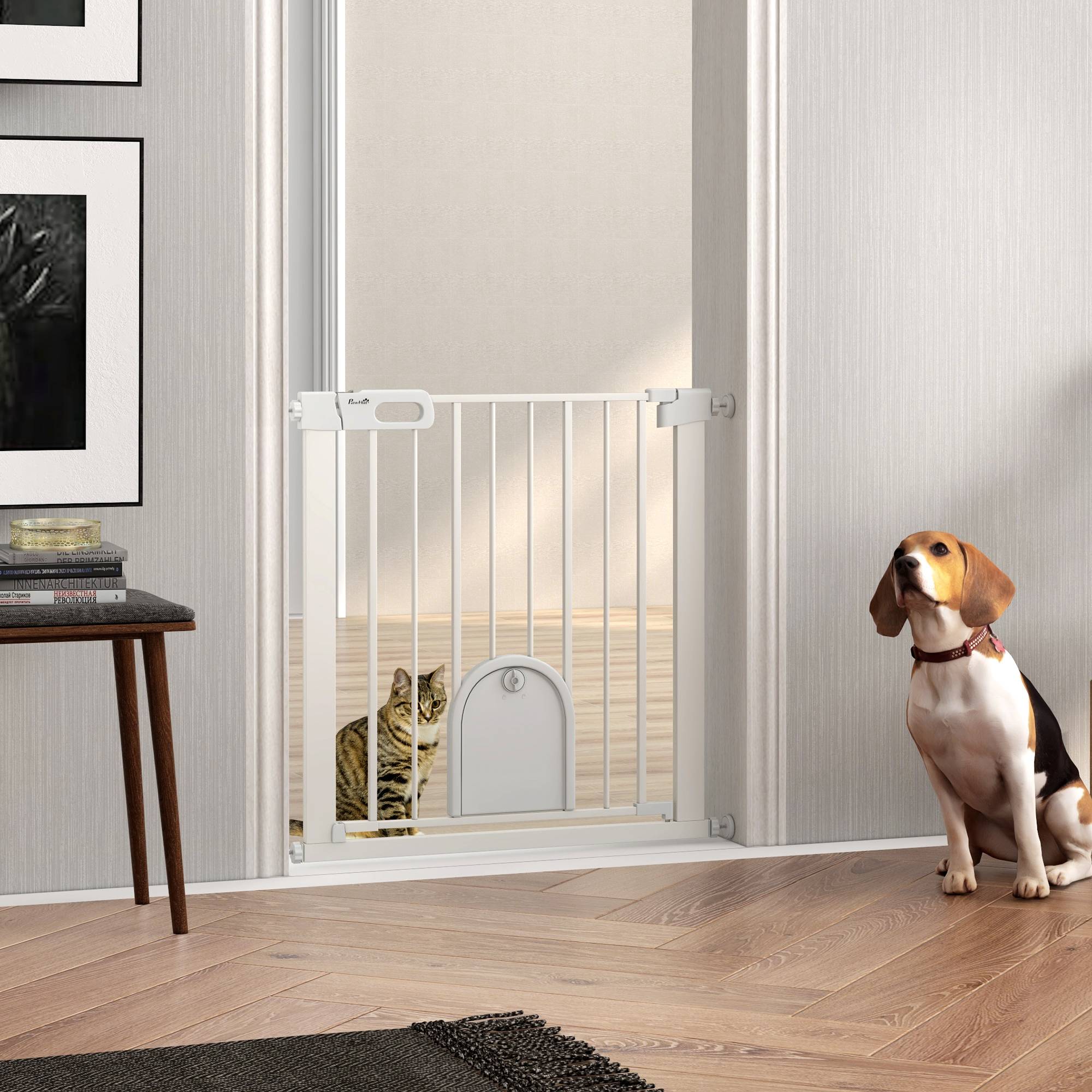 Barrière de sécurité escalier et porte pour chien, protection pour animal, acier - Image 4