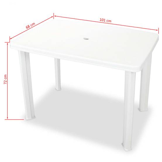 Vidaxl - Ensemble de bistro 3 pcs Plastique Blanc vidaXL 275073 - Imagen 3