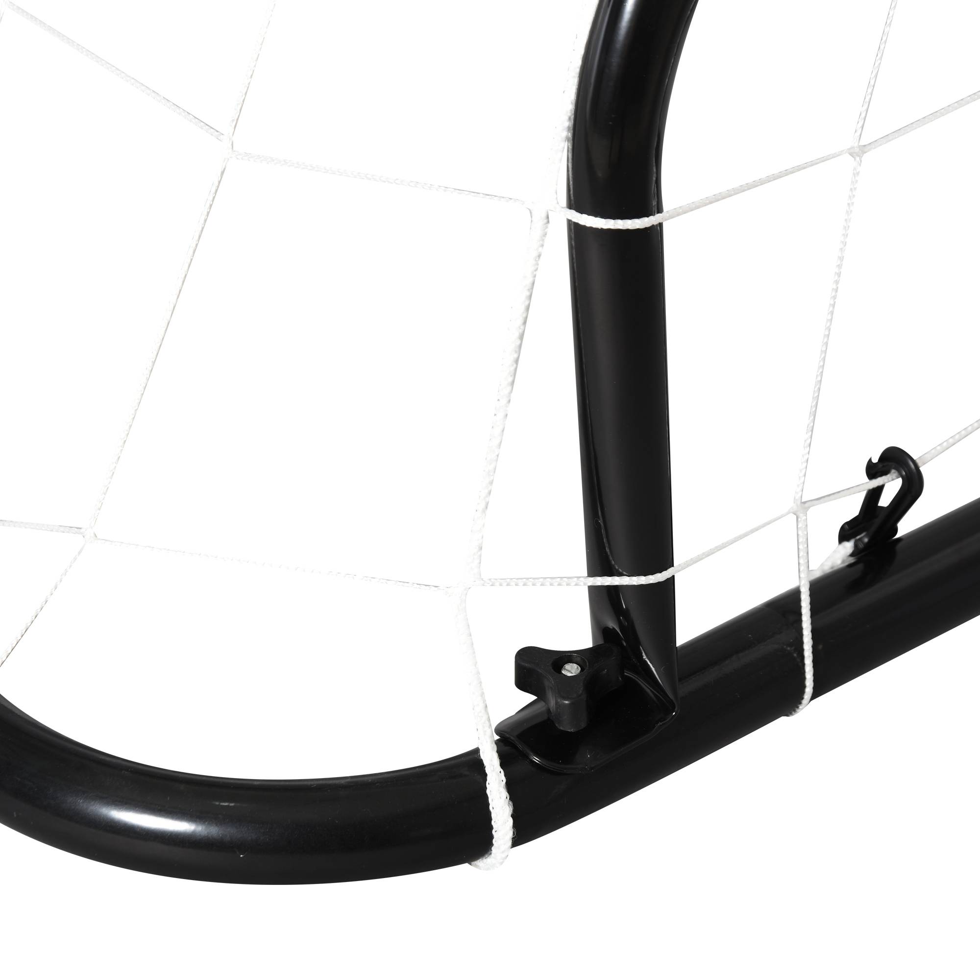 Homcom - But de football - cage de foot - but d'entrainement dim. 203L x 81l x 120H cm - châssis métal époxy filet polyester - piquets inclus - noir - HOMCOM - Imagen 8