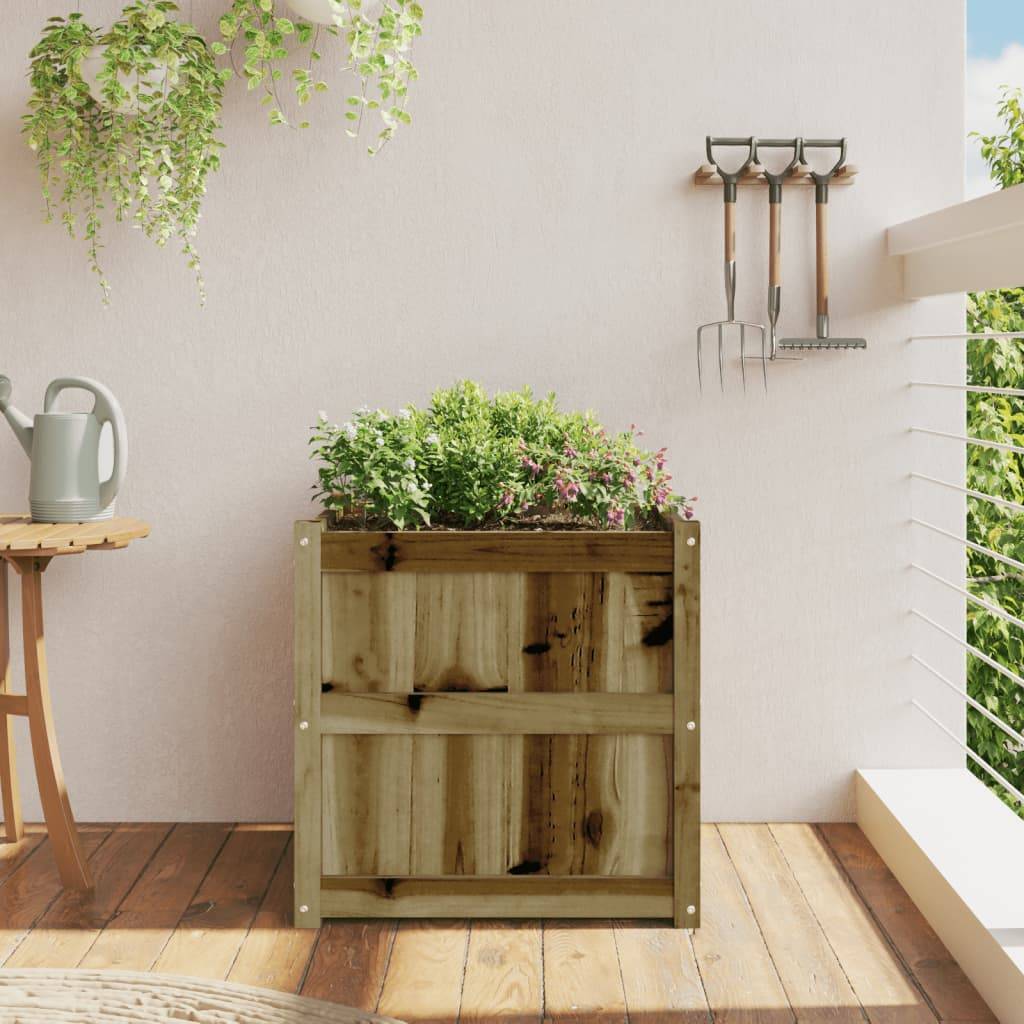 Maison Chic - Jardinière d'extérieur - Pot De Fleurs 60x60x60 cm bois de pin imprégné - Imagen 3