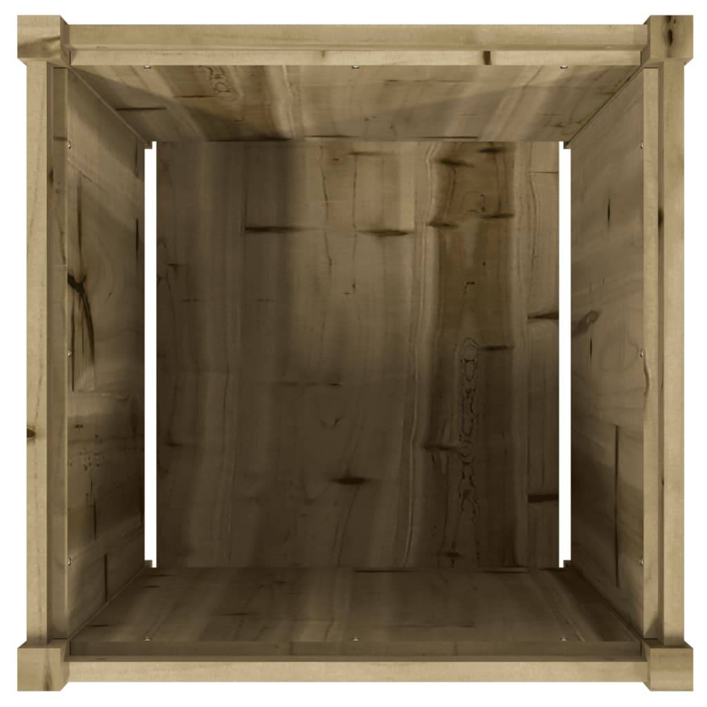 Maison Chic - Jardinière d'extérieur - Pot De Fleurs 60x60x60 cm bois de pin imprégné - Imagen 8