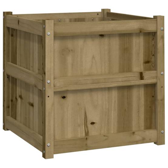 Maison Chic - Jardinière d'extérieur - Pot De Fleurs 60x60x60 cm bois de pin imprégné - Imagen 7