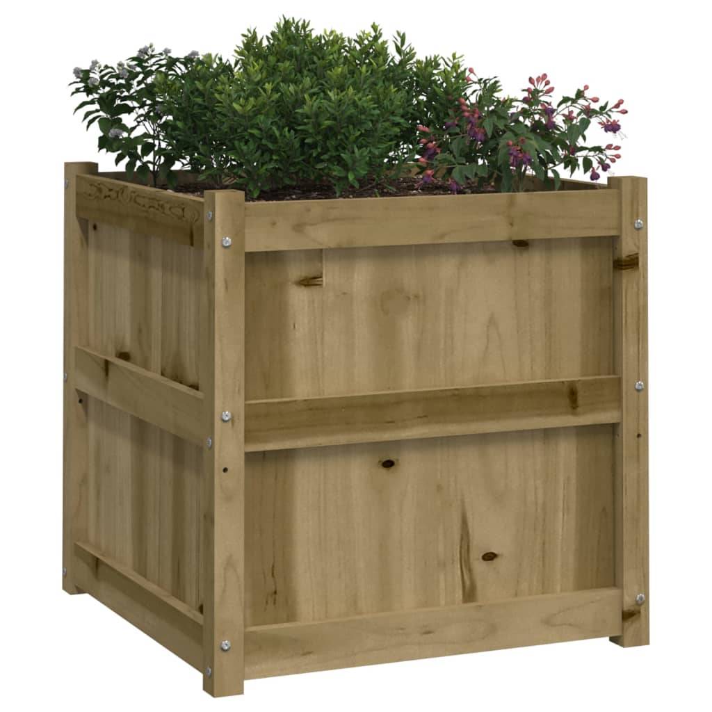 Maison Chic - Jardinière d'extérieur - Pot De Fleurs 60x60x60 cm bois de pin imprégné - Imagen 4