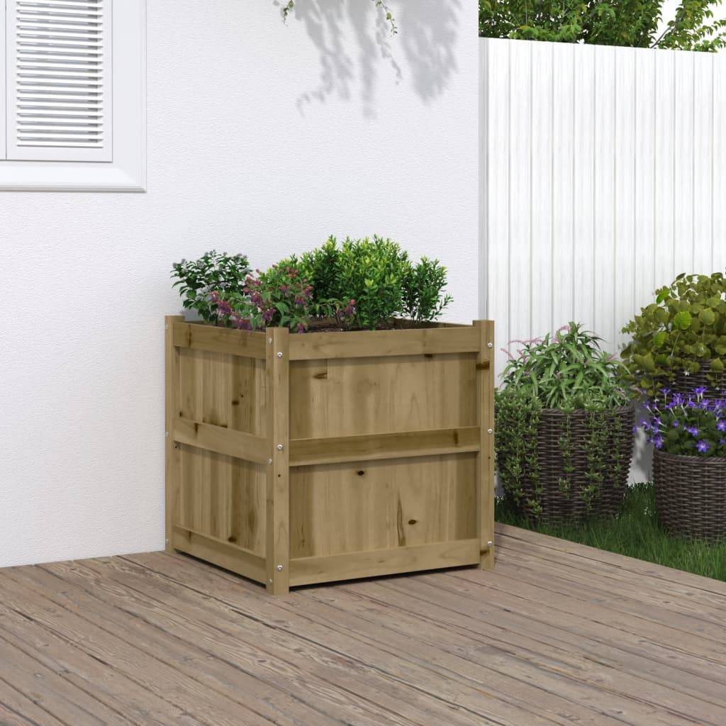 Maison Chic - Jardinière d'extérieur - Pot De Fleurs 60x60x60 cm bois de pin imprégné - Imagen 2