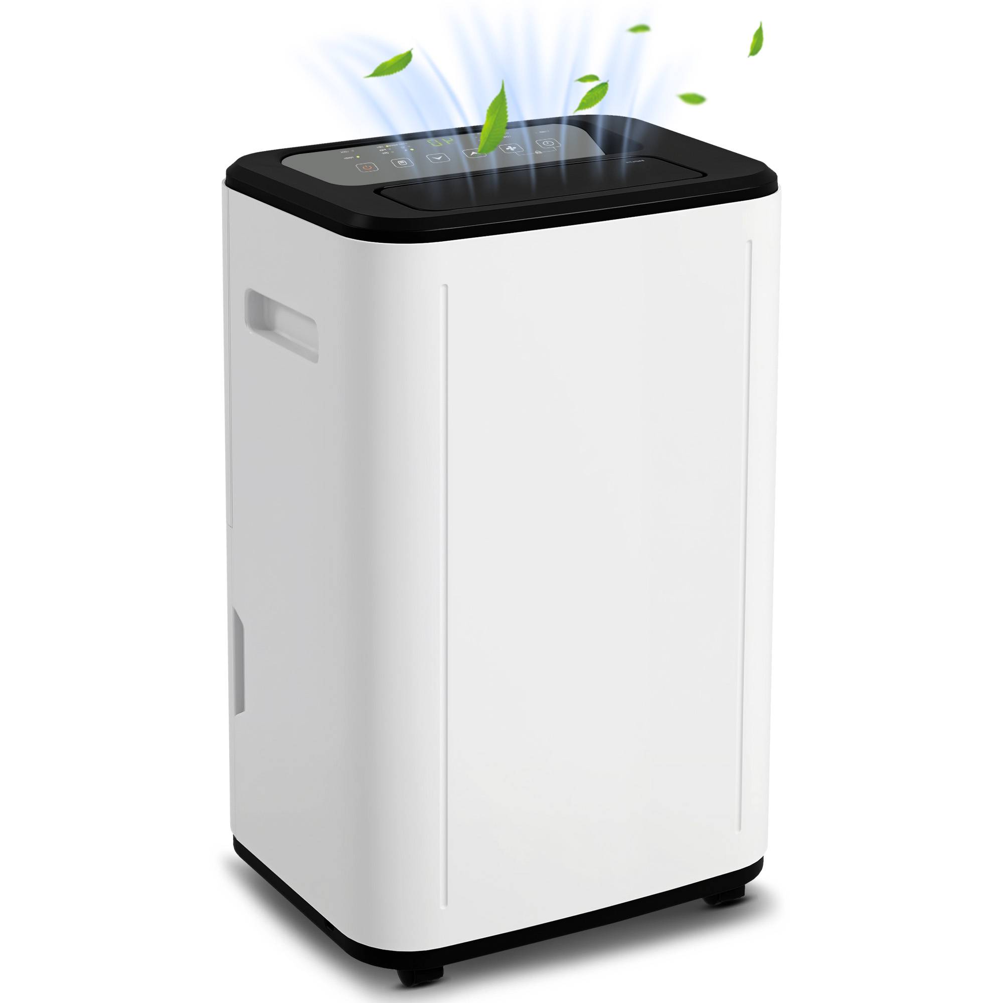 Déshumidificateur électrique 20L/jour réservoir 6L, 3 modes 2 vitesses, minuterie, 33,5x26x53cm, blanc - Image 2