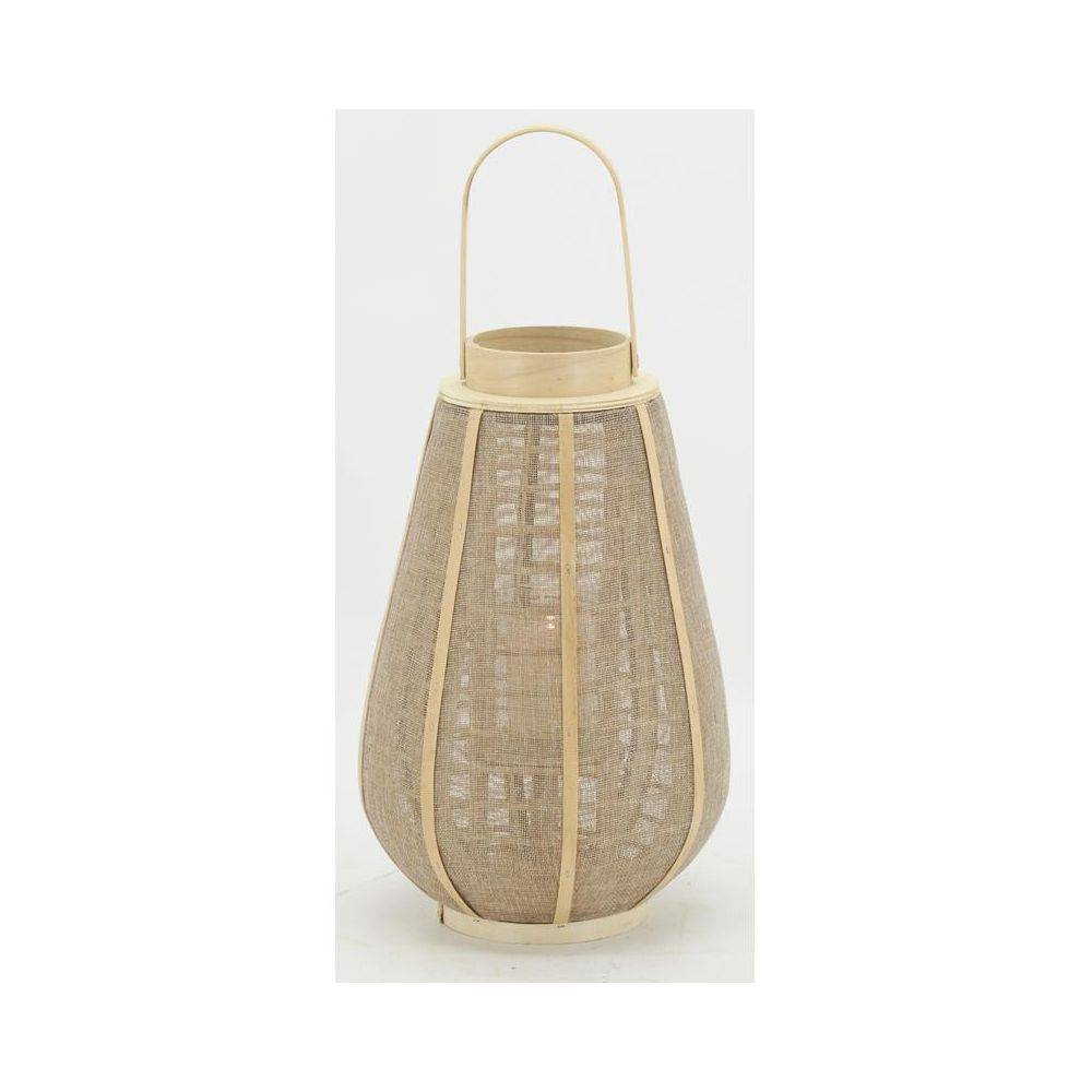 Aubry Gaspard - Lanterne bois et jute naturel H 41 - Imagen 4