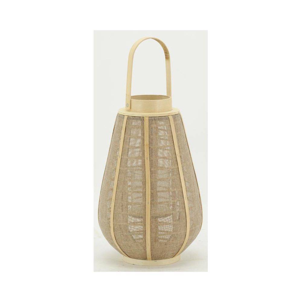 Aubry Gaspard - Lanterne bois et jute naturel H 41 - Imagen 3