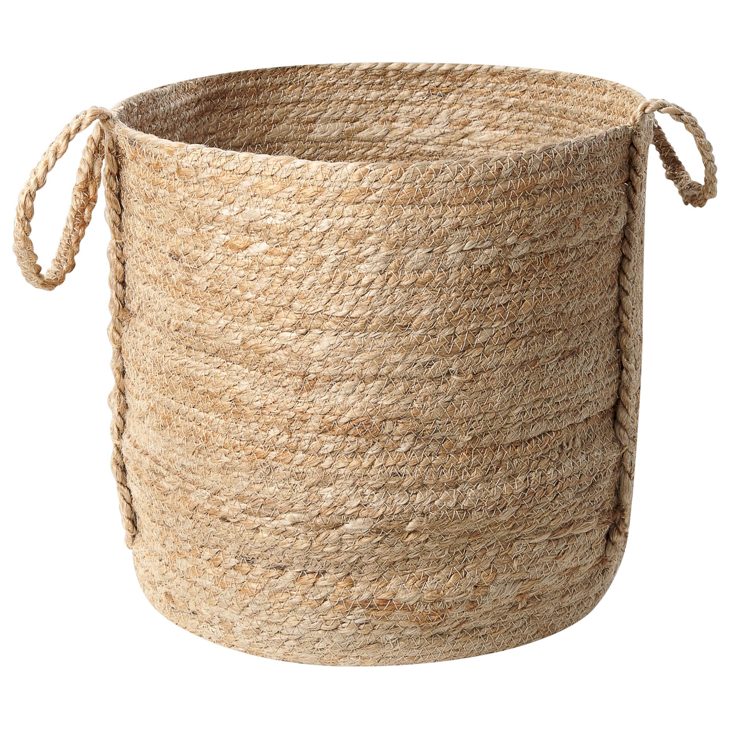 Beliani - Paniers Naturel en Jute 20/25/30 cm Ronds Faits Main Rangement Intérieur pour Linge Facile à Entretenir Lot de 3 - Imagen 4