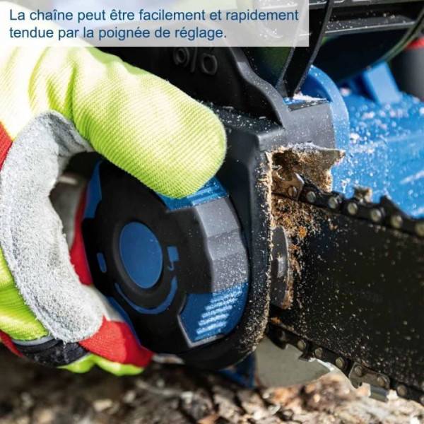 Scheppach - Pack tronçonneuse sans fil BC-CS355Duo-X - longueur de coupe 33,5cm - SCHEPPACH 20V IXES +2 batteries 4Ah + chargeur double 4.5 - Image 4