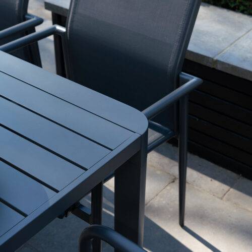 Table de jardin carrée/rectangle 4/8p en full aluminium Gris COMO - Image 6