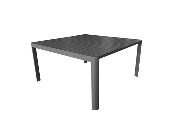 Table de jardin carrée/rectangle 4/8p en full aluminium Gris COMO - Image 2
