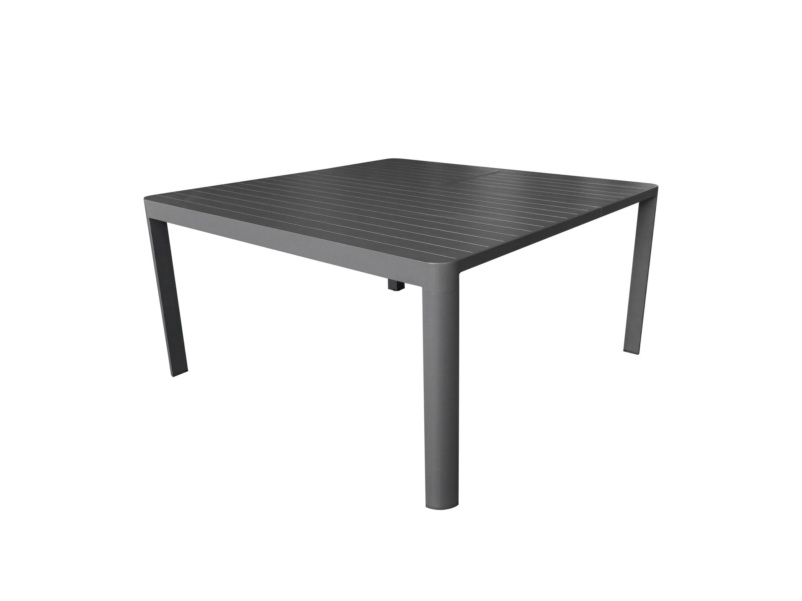 Table de jardin carrée/rectangle 4/8p en full aluminium Gris COMO - Image 2
