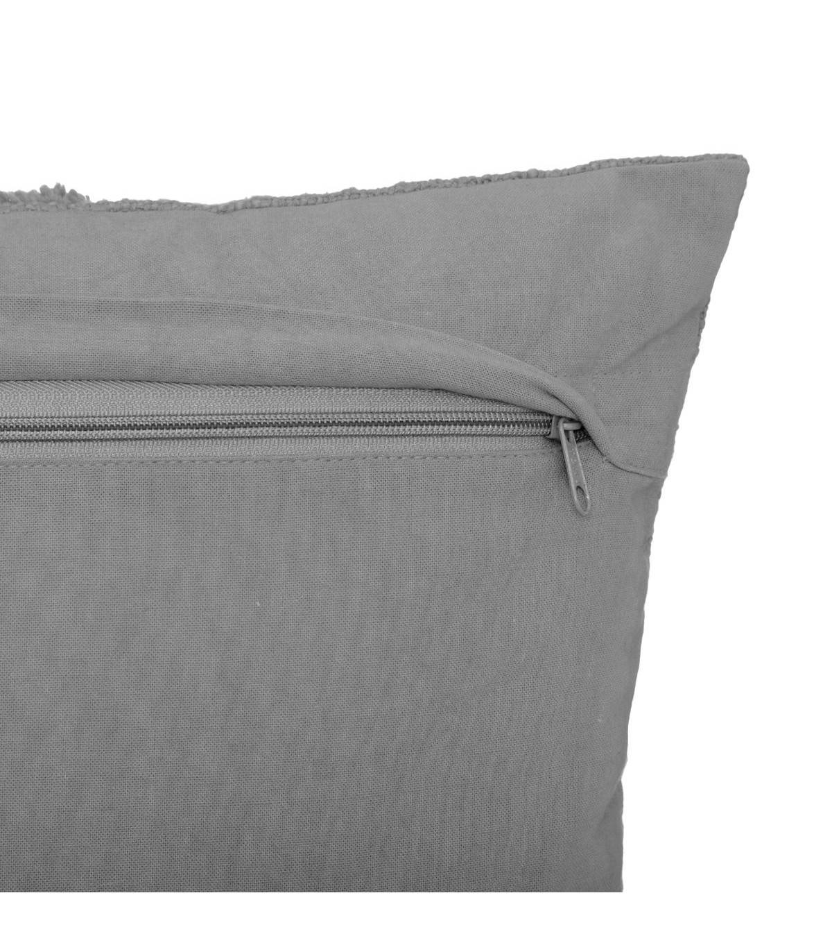 Coussin déhoussable Inca en Coton Tufté Gris 40 x 40 cm - Imagen 4