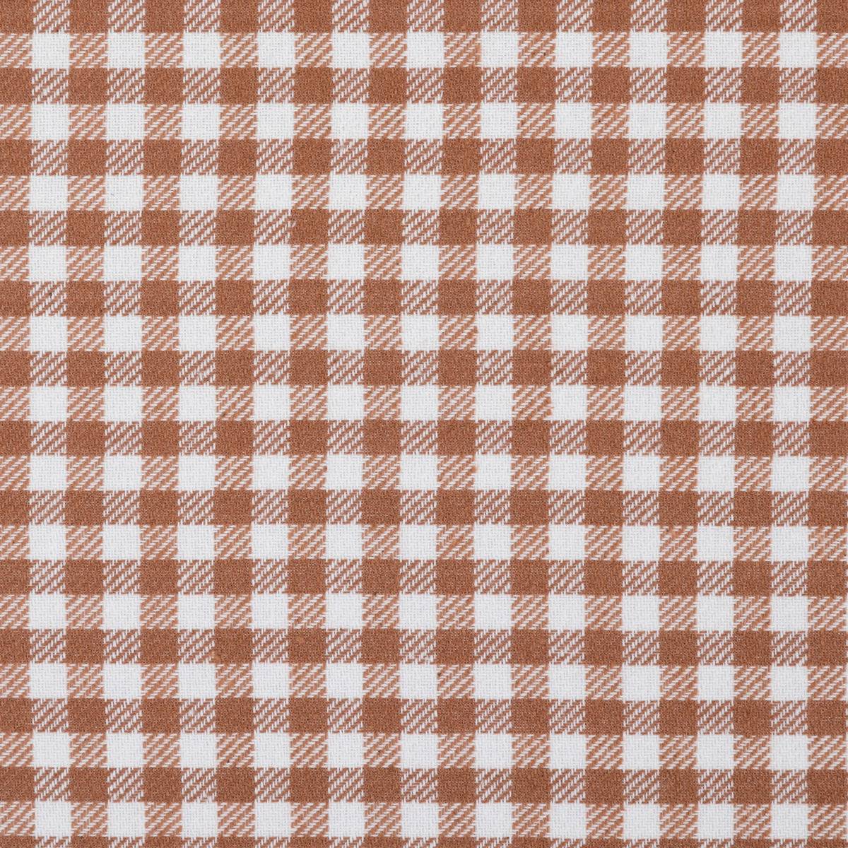 Nappe en coton Vichy Ivoire et Terracotta 150 x 250 cm - Imagen 2
