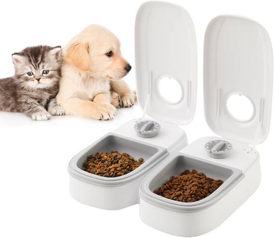 Distributeur automatique pour chats, chiens avec minuterie, pour aliments secs ou semi-humides, minuterie 48 heures Vendos85