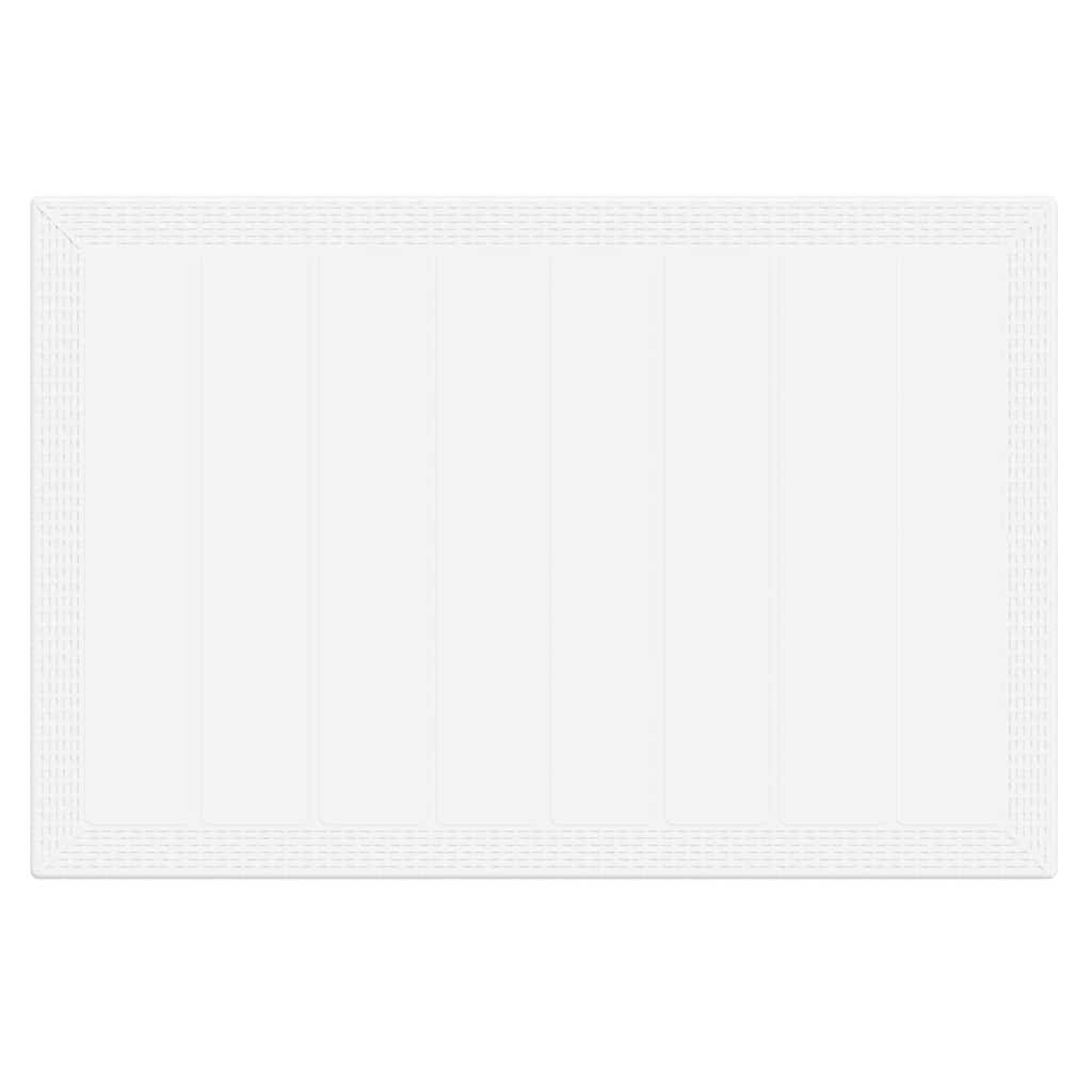 5 pcs Salon De Jardin - Mobilier D'extérieur Blanc Rattan Polt - Image 5
