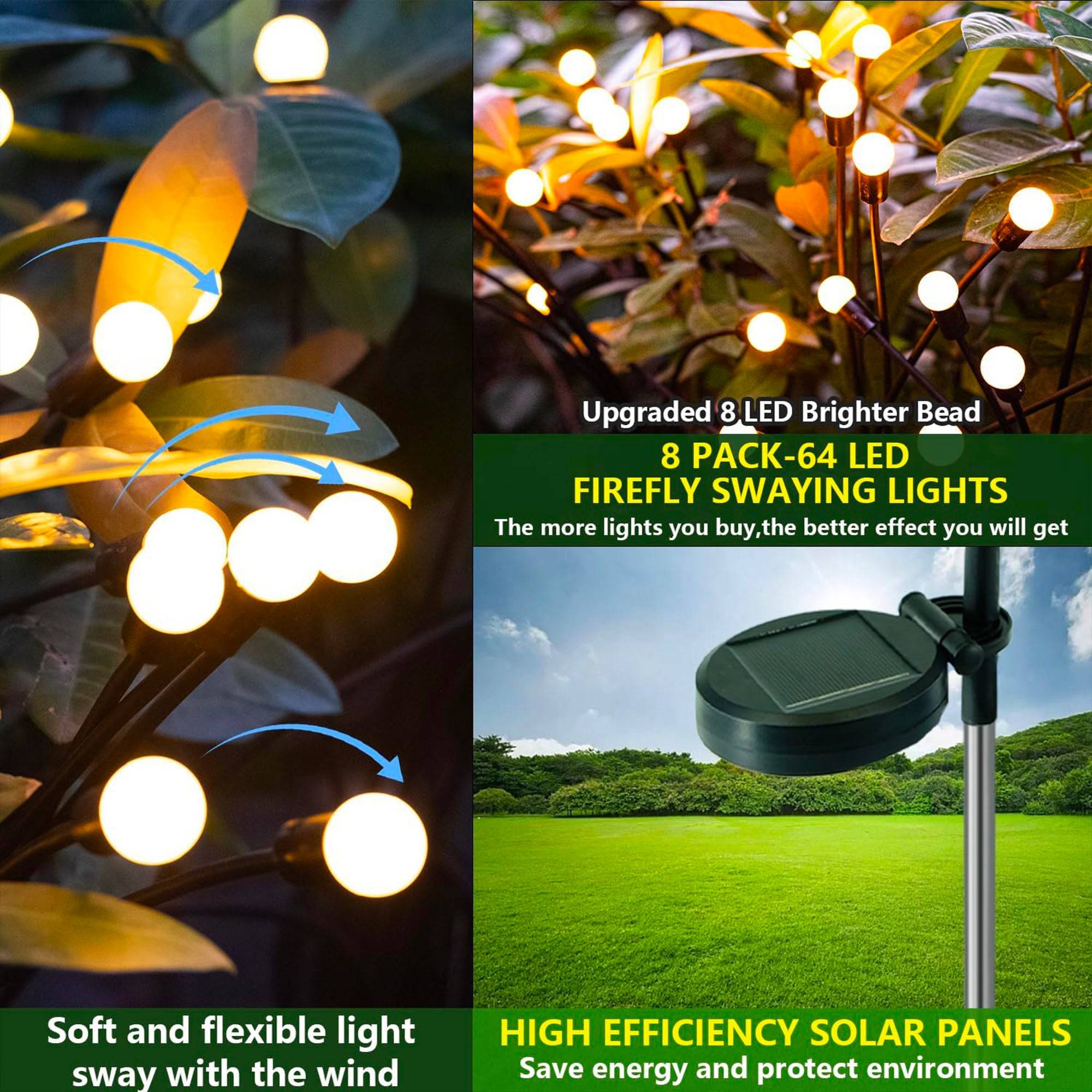 Lumisky - 4 Torches solaires 10 boules LYRA H73cm - Imagen 5