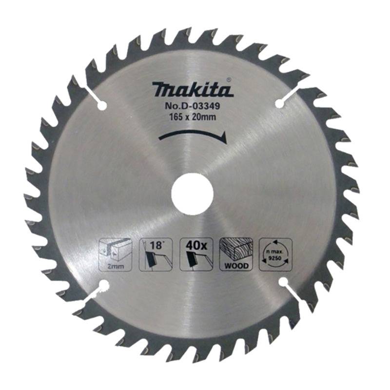 Makita - Lames carbure bois standard, pour scies circulaires MAKITA - taille Ø 165 mm x 40 Dents - MAKITA ACCESSOIRES - Imagen 1
