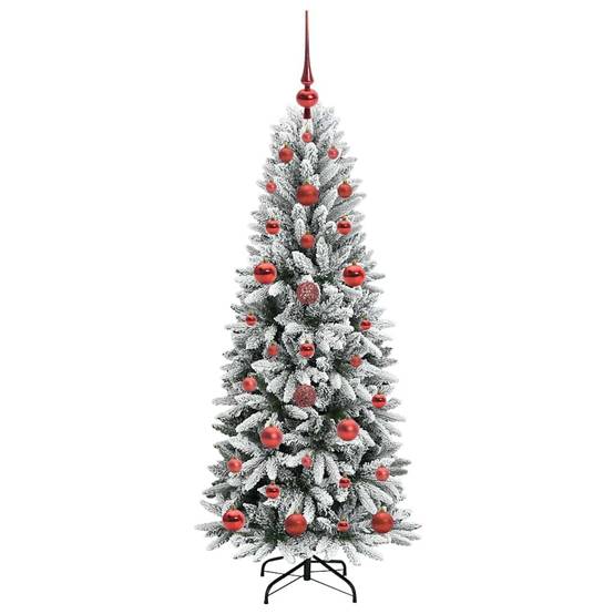 Sapin de Noël | Arbre de Noël artificiel avec 150 LED avec support Blanc 120 cm Maison Chic - Image 4