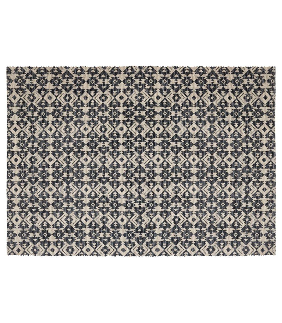 Tapis décoratif en Coton imprimé Gris Foncé 60 x 90 cm - Imagen 1
