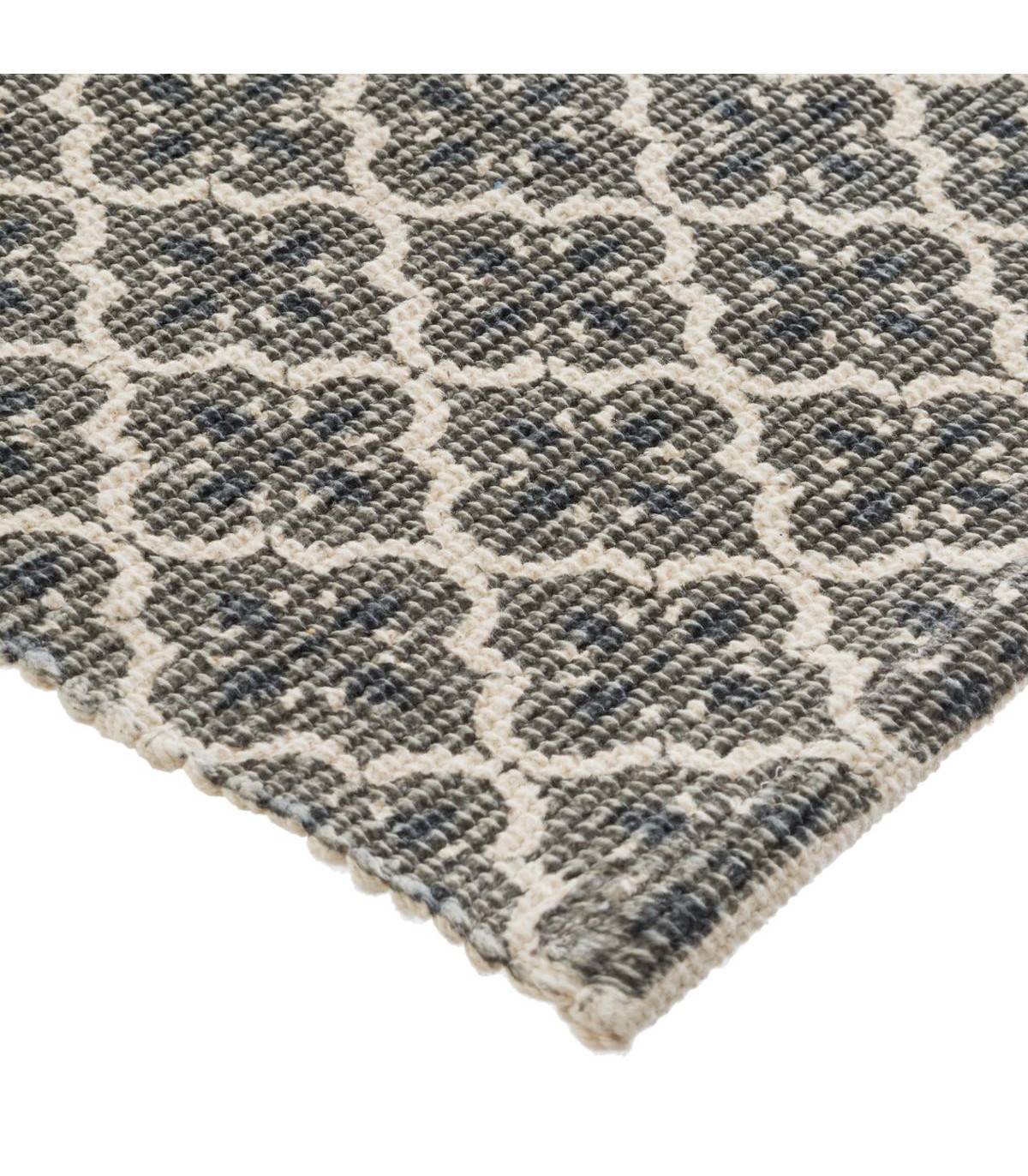 Tapis décoratif en Coton imprimé Gris Foncé 60 x 90 cm - Imagen 2