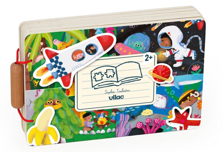 Vilac - Livre puzzle en bois - le voyage - Vilac