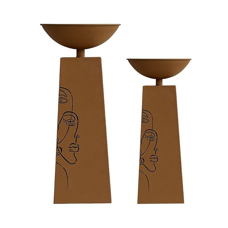 La Grande Prairie - Ensemble 2 vasques plantes visages 82x36cm - Image 2
