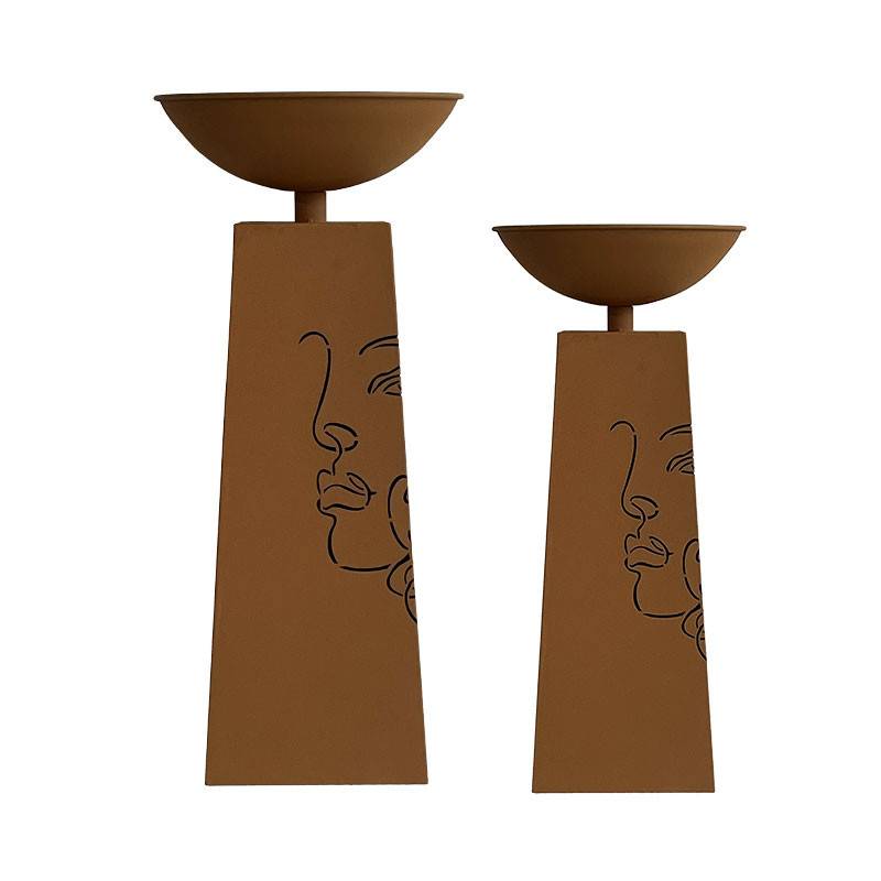 La Grande Prairie - Ensemble 2 vasques plantes visages 82x36cm - Image 1