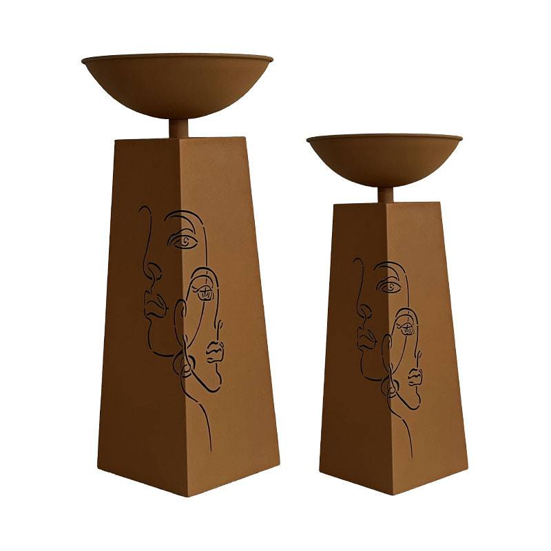 La Grande Prairie - Ensemble 2 vasques plantes visages 82x36cm - Image 3