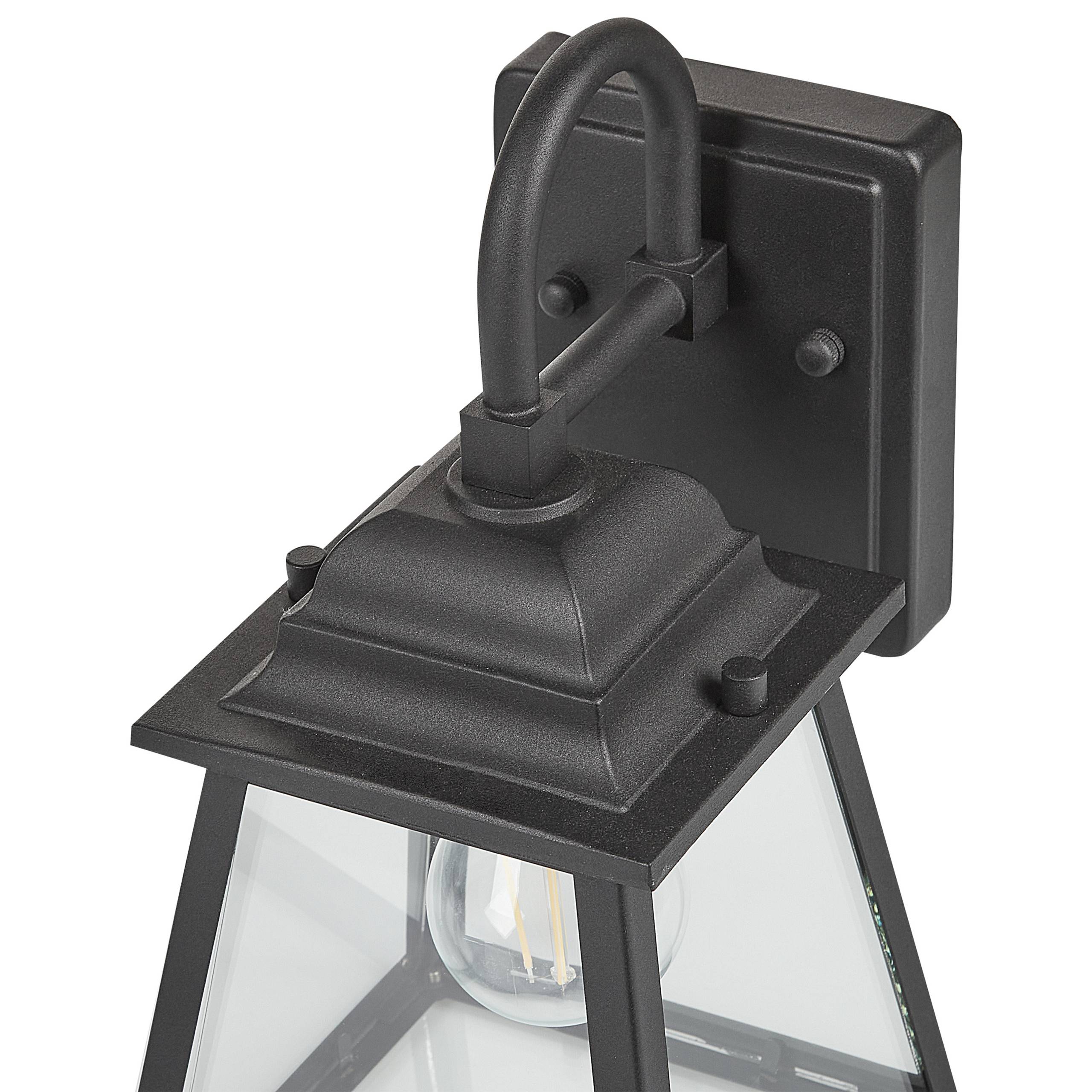 Beliani - Lanterne Murale d'Extérieur Noire en Métal Verre et Aluminium Design Traditionnel avec Touche Moderne Installation Facile - Imagen 6