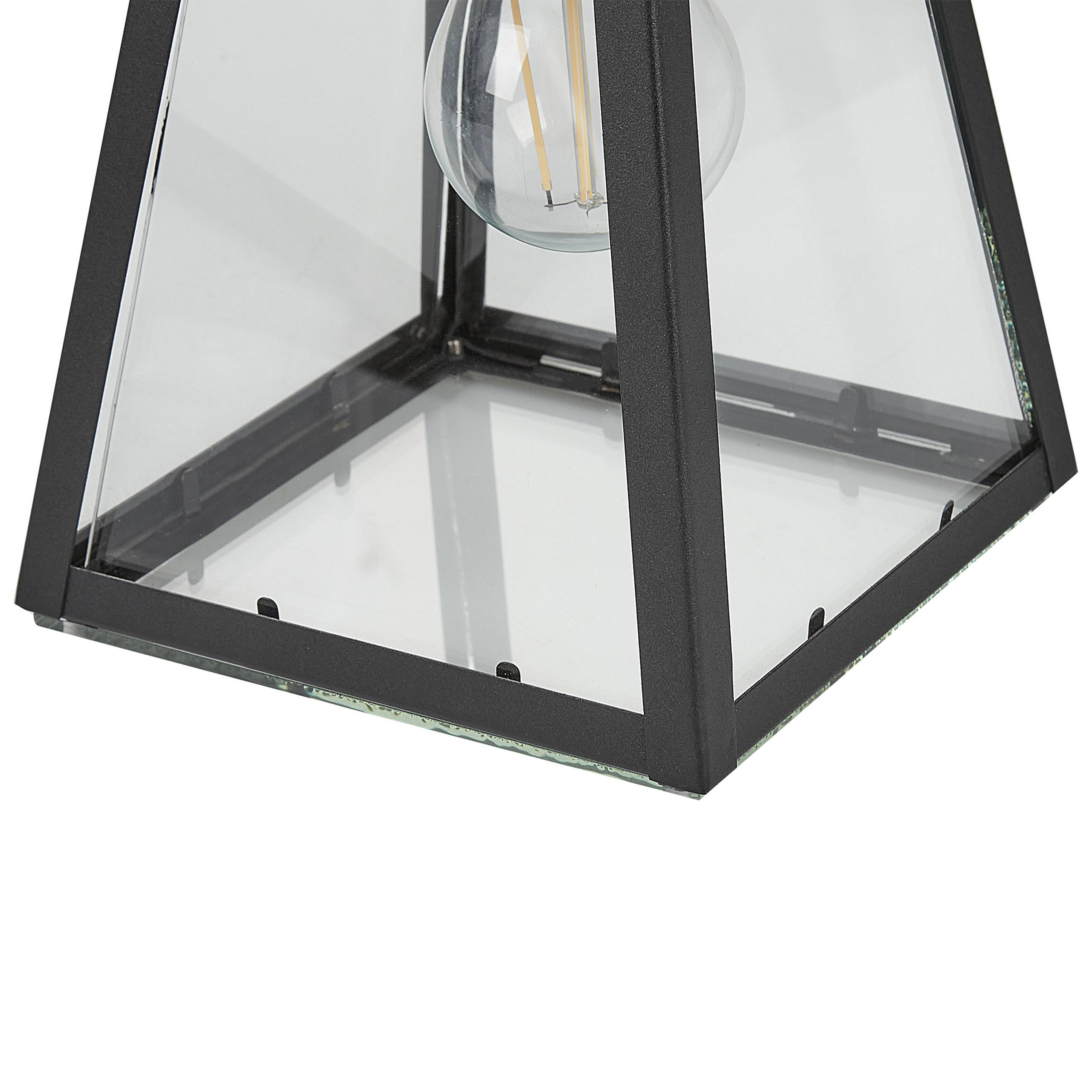 Beliani - Lanterne Murale d'Extérieur Noire en Métal Verre et Aluminium Design Traditionnel avec Touche Moderne Installation Facile - Imagen 7