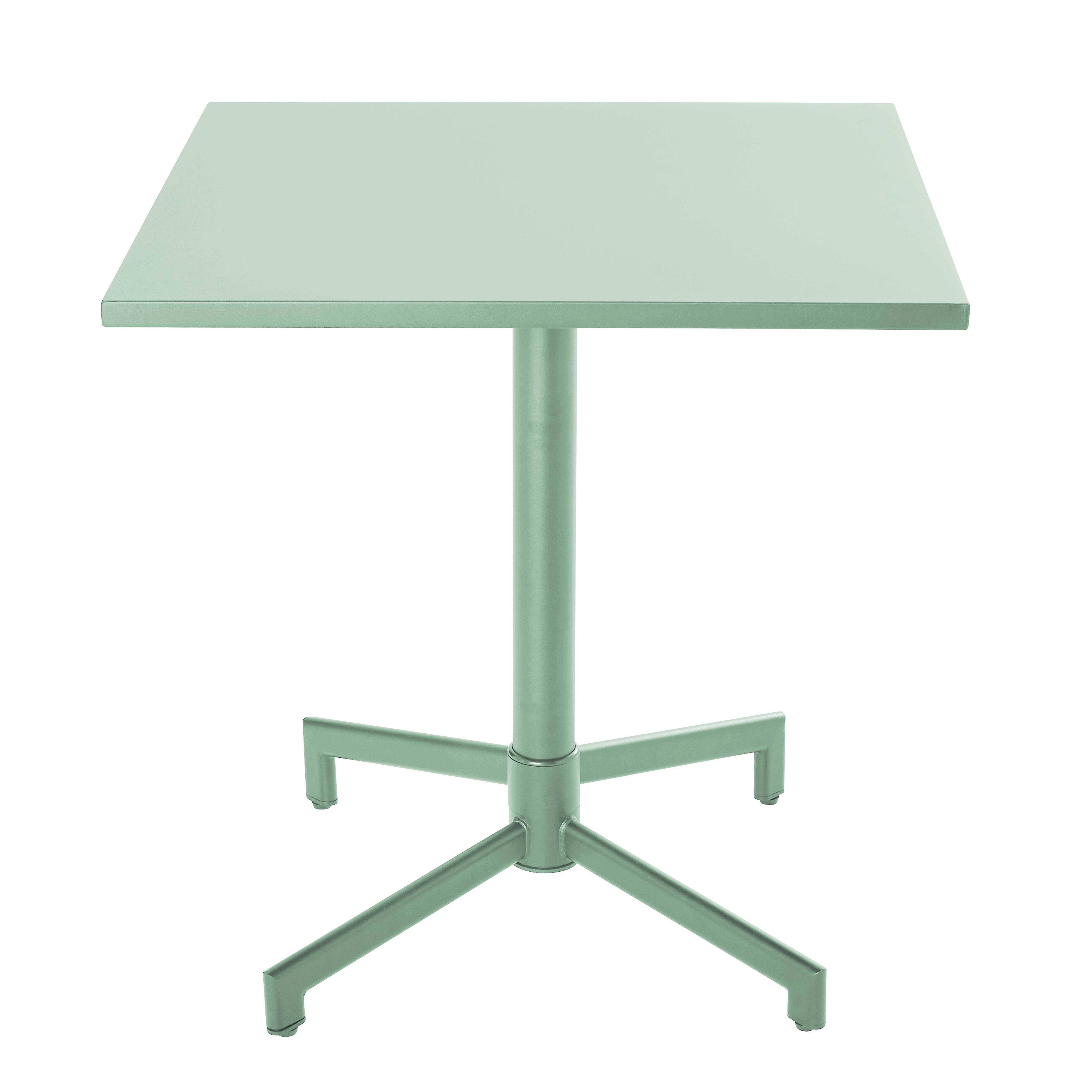 Oviala - Table de jardin carrée bistrot avec plateau rabattable 70cm vert sauge Palavas - Oviala - Image 4
