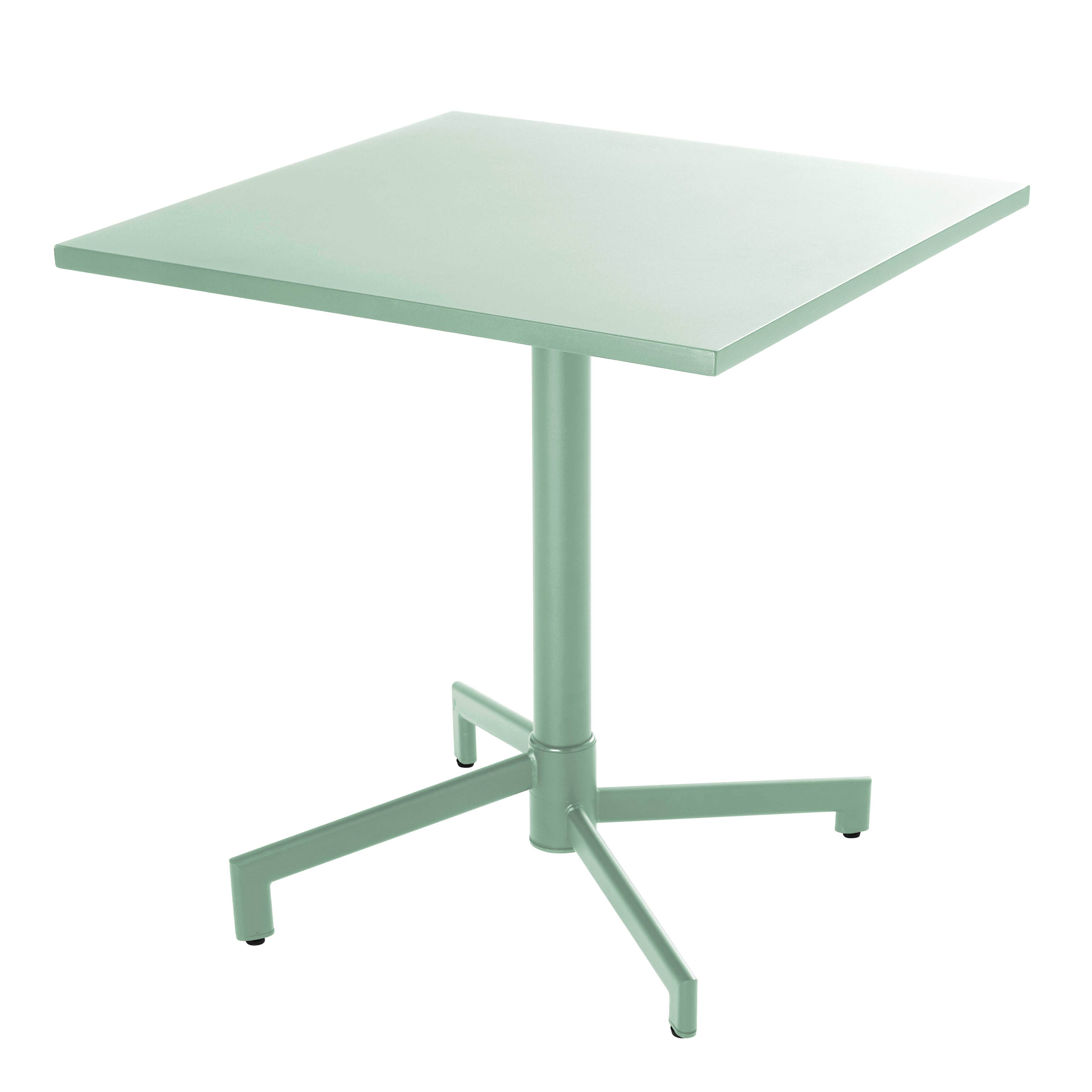 Oviala - Table de jardin carrée bistrot avec plateau rabattable 70cm vert sauge Palavas - Oviala - Image 1