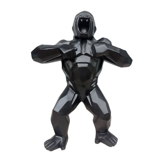 Statue origami gorille black antique 80 cm - Image 1