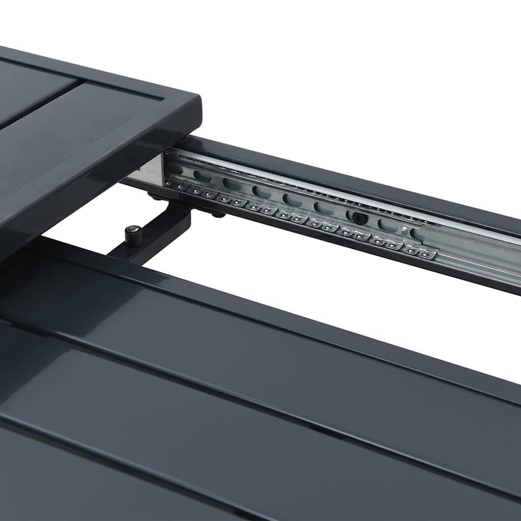 ComfortXL - Table de Jardin Extensible 180cm Anthracite,Grande Table de Repas en Acier pour 6-8 Personnes,Mobilier de Terrasse Moderne – ComfortXL Outdoor Living - Image 8