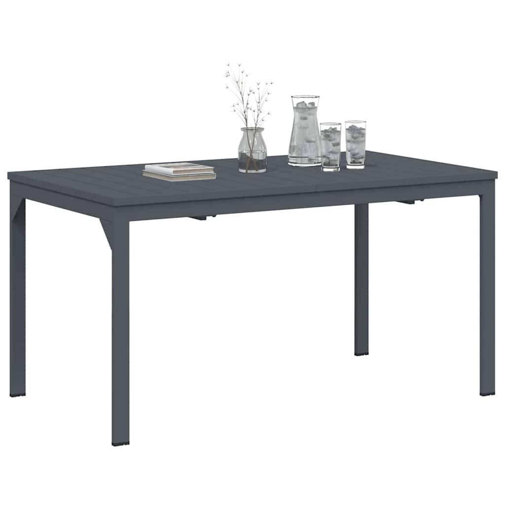 ComfortXL - Table de Jardin Extensible 180cm Anthracite,Grande Table de Repas en Acier pour 6-8 Personnes,Mobilier de Terrasse Moderne – ComfortXL Outdoor Living - Image 3