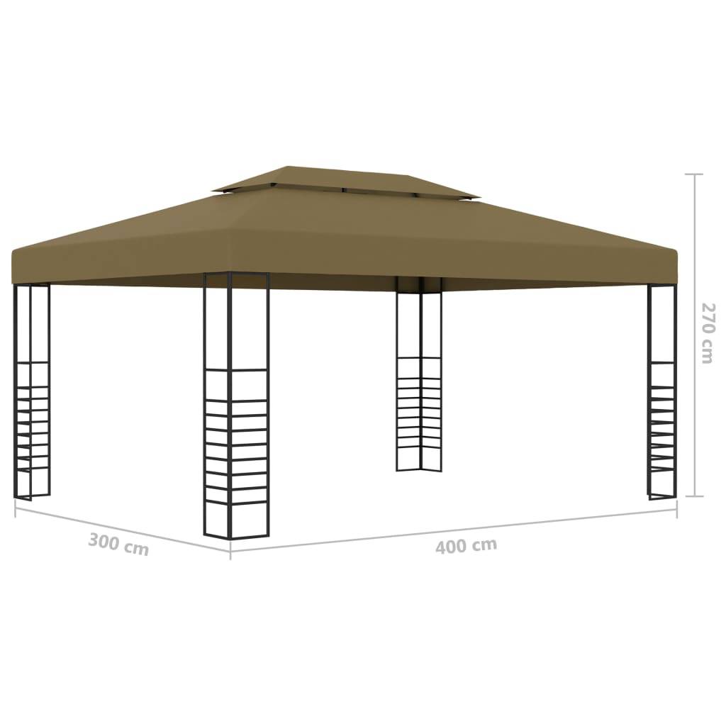 Tonnelle Aluminium Taupe avec LED 3 x 4 x 2.7 m - PANGIVO - Image 10