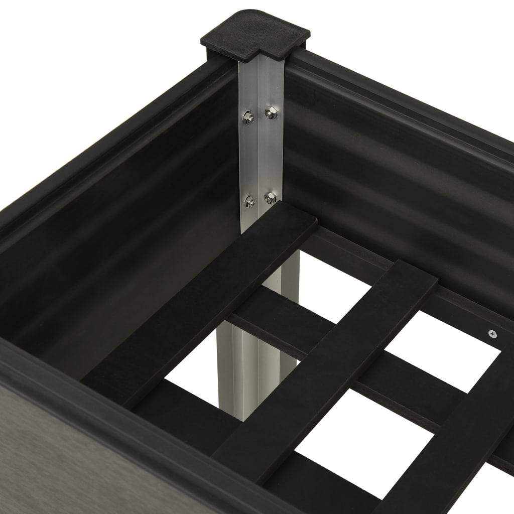 Helloshop26 - Jardinière lit surélevé plantes fleurs jardin100 x 40 x 75 cm WPC gris - Imagen 5