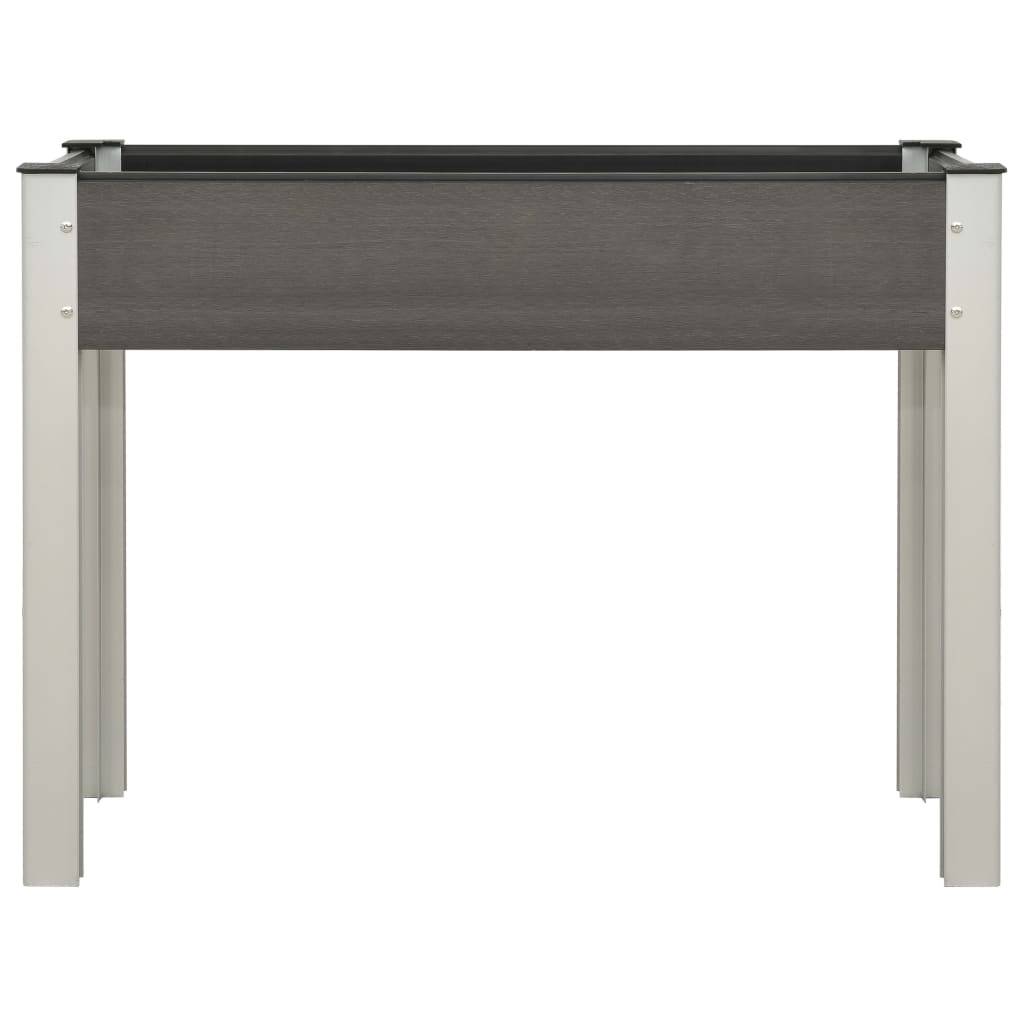 Helloshop26 - Jardinière lit surélevé plantes fleurs jardin100 x 40 x 75 cm WPC gris - Imagen 2