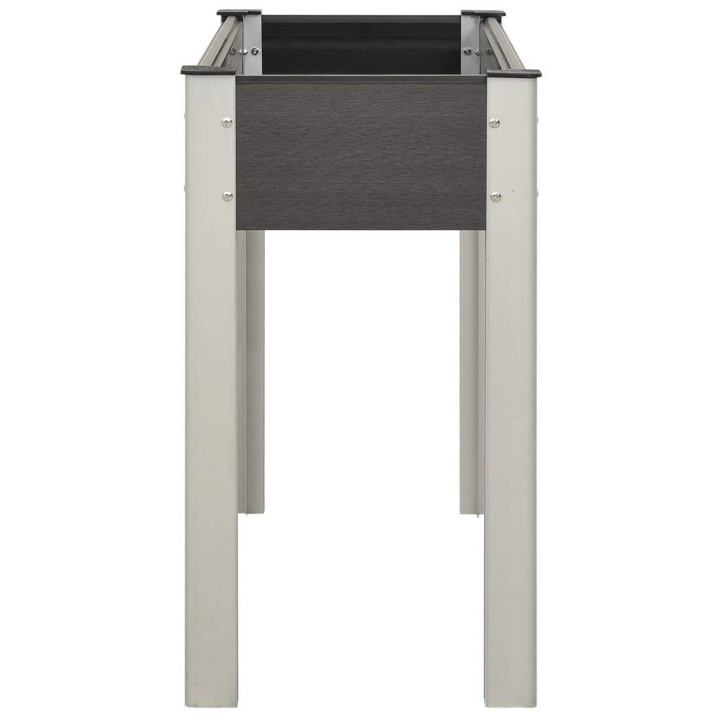 Helloshop26 - Jardinière lit surélevé plantes fleurs jardin100 x 40 x 75 cm WPC gris - Imagen 3