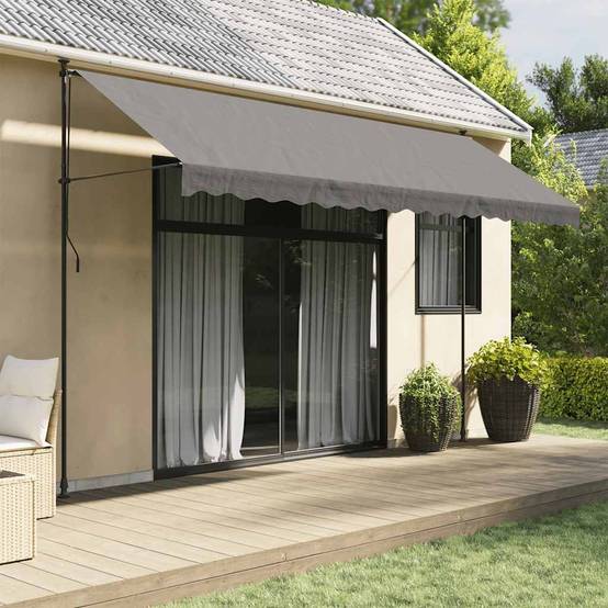 Store Banne de Fenêtre Manuel Cadre Acier et Toile Anti-UV pour Patio Anthracite 400x150 cm – ComfortXL Outdoor Living - Image 1