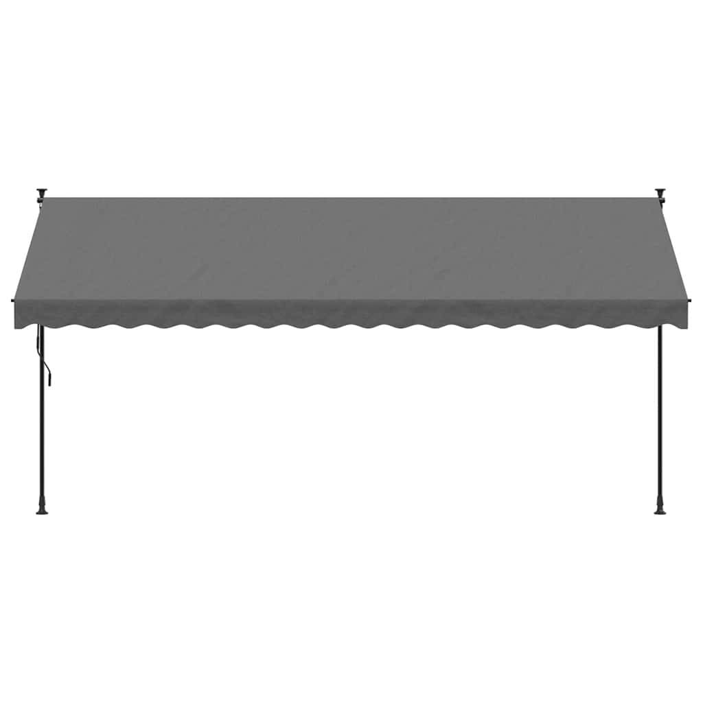Store Banne de Fenêtre Manuel Cadre Acier et Toile Anti-UV pour Patio Anthracite 400x150 cm – ComfortXL Outdoor Living - Image 3