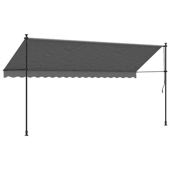 Store Banne de Fenêtre Manuel Cadre Acier et Toile Anti-UV pour Patio Anthracite 400x150 cm – ComfortXL Outdoor Living - Image 5