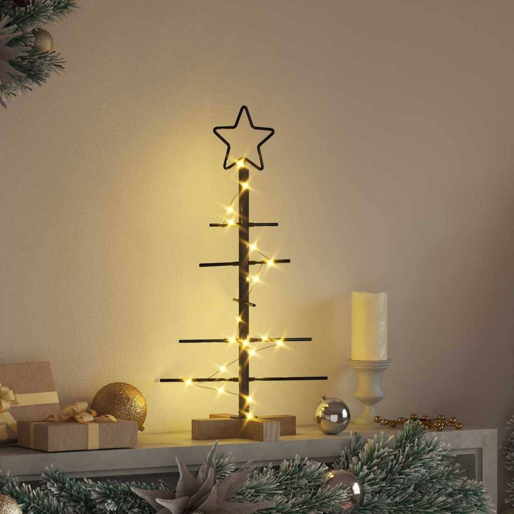 Sapin de Noël métal et bois de pin déco moderne et rustique Noir 60 cm – ComfortXL Outdoor Living - Image 4