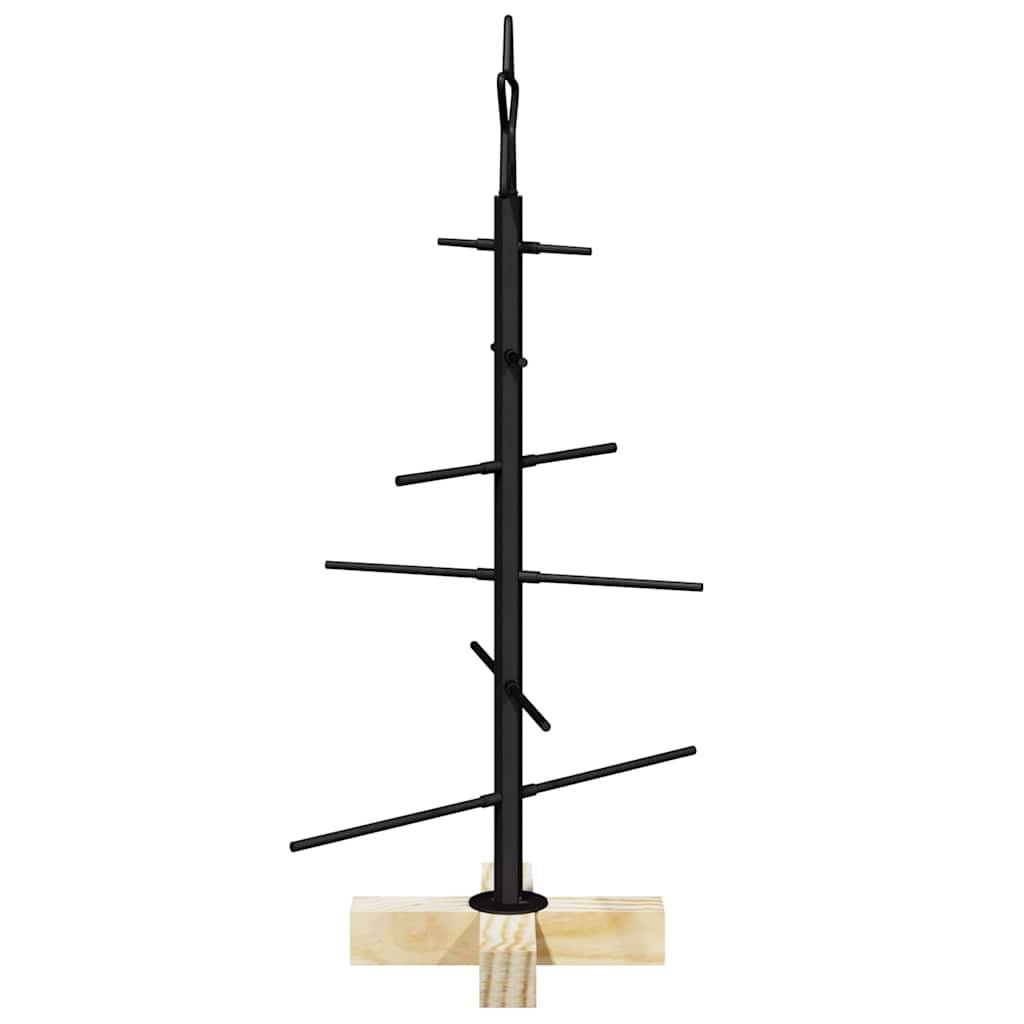 Sapin de Noël métal et bois de pin déco moderne et rustique Noir 60 cm – ComfortXL Outdoor Living - Image 6